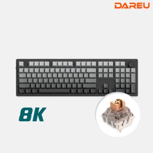 다얼유 EK106PRO 8K 유선 기계식 키보드 풀배열 스모키그레이(측각), 저소음 머스타드축