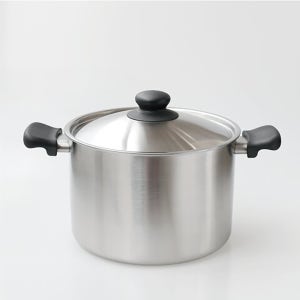 [소리야나기] 통3중 IH 인덕션 스테인리스 냄비 무광 양수 22cm 6L (깊은형)