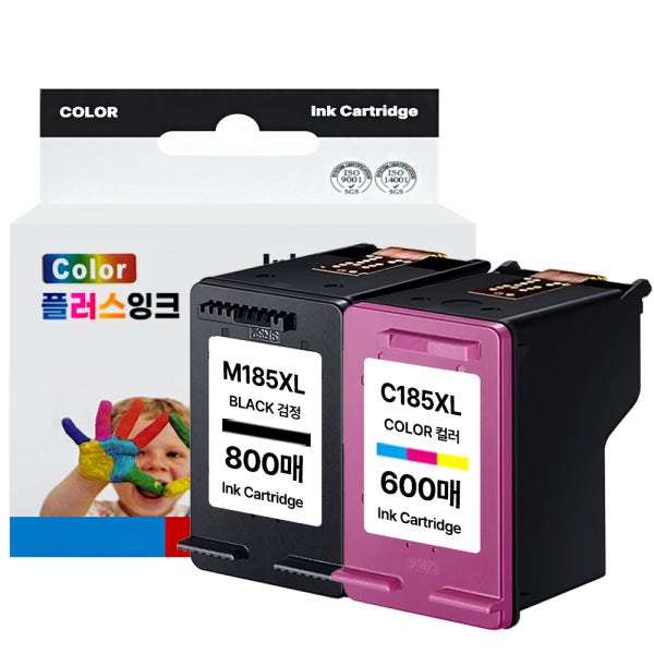재생잉크 4배용량 삼성 INK-M185 C185 XL 세트 SL-J1680 J1780W