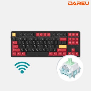 다얼유 EK87PRO 유 무선 기계식 게이밍 사무용 키보드 텐키리스 블랙, 클라우드축
