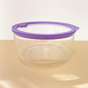 브리드 새지 않는 유리 밀폐용기 내열 강화 올 글라스 실리콘 에어홀 1.65L, 1개