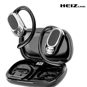 헤이즈링크 골전도 이어폰 이어핏 오픈형 무선 블루투스 프리미엄 가죽패턴 충전케이스