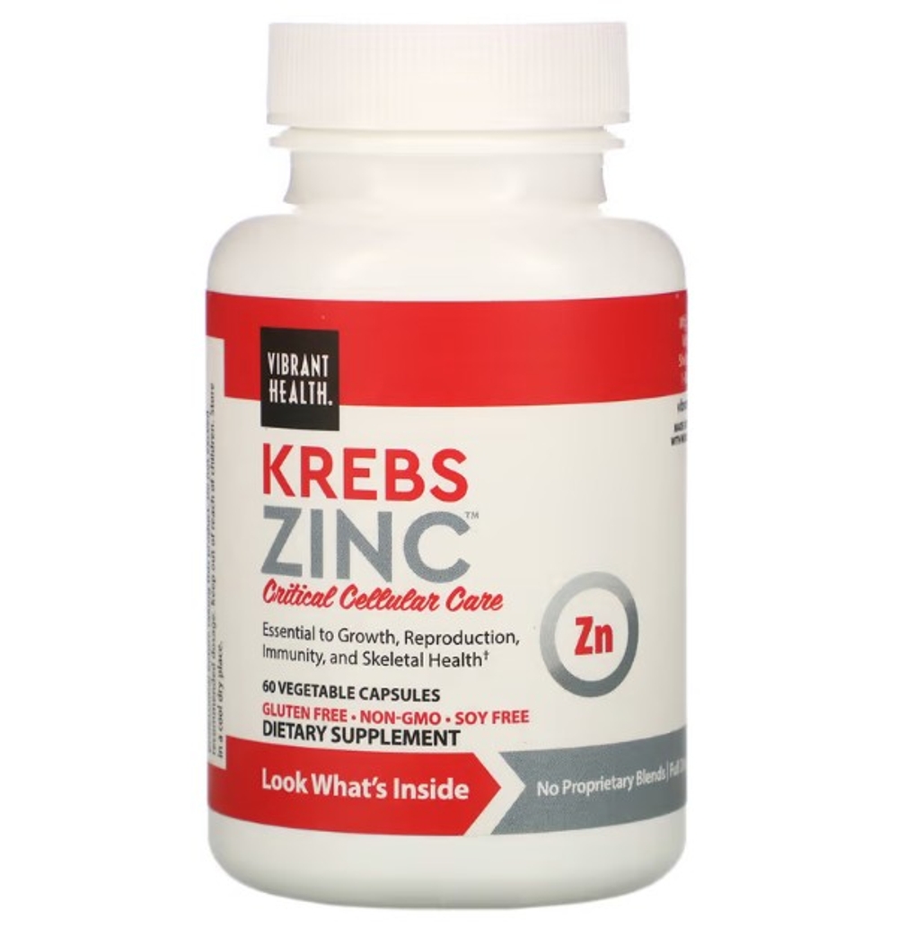 바이브랜트 헬스 <b>Krebs</b> 아연 베지 캡슐 60정