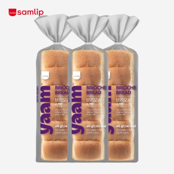 [슈퍼적립] 얌(YAAM!) 브리오슈 냉동 통식빵 610g 3봉