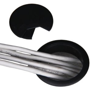 상판타공마무리 책상홀캡 공방작업대 전동공구배선통과 전선홀커버 블랙 50mm