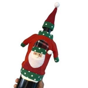 선물용 와인병커버 연말파티소품 펠트소재 와인병드레스업커버