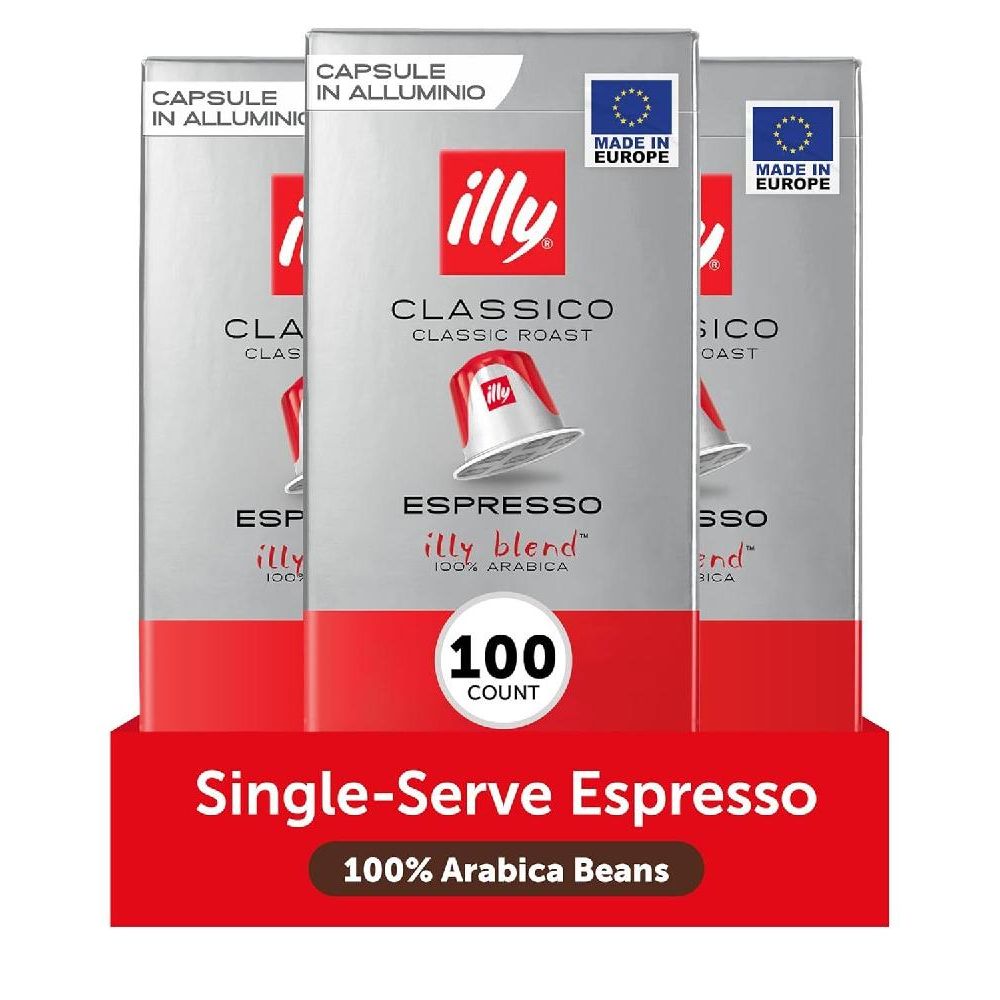 일리 알루미늄 클라시코 미디엄 로스트 에스프레소 캡슐 100개 Nespresso 머신 호환