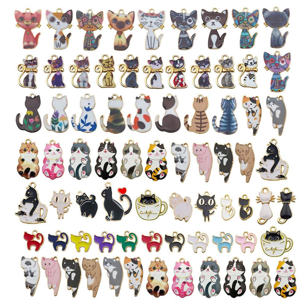 보석 공예 DIY 목걸이 팔찌 열쇠고리 공예용 WOCRAFT 120pc 모듬 에나멜 고양이 부적 키트 (SN815) SN718-Ocean Charms