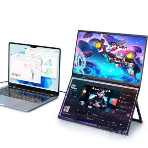 접이식 듀얼모니터 상하 모니터 폴더 회전 스크린