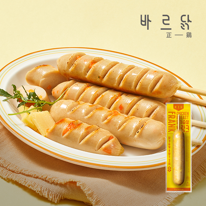 바르닭 닭가슴살 후랑크 꼬치 치즈 성분 분석