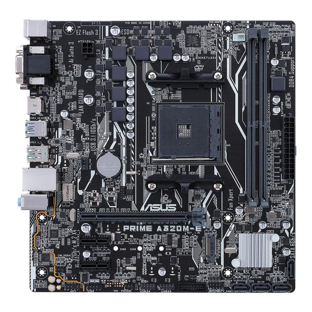 ASUS A320M E 마더보드 A320 소켓 AM4 DDR4 64GB M.2 Ryzen 5 5600 3 3200 4500 7 3700 CPU mATX