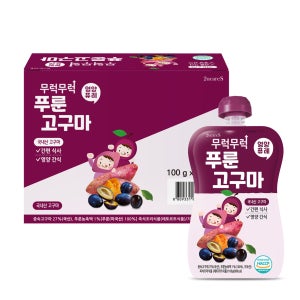 [14:00 이전 주문 당일 출고] 무럭무럭 키즈죽, 과일퓨레 1박스 (100ml x 푸룬고구마, 100g, 7개