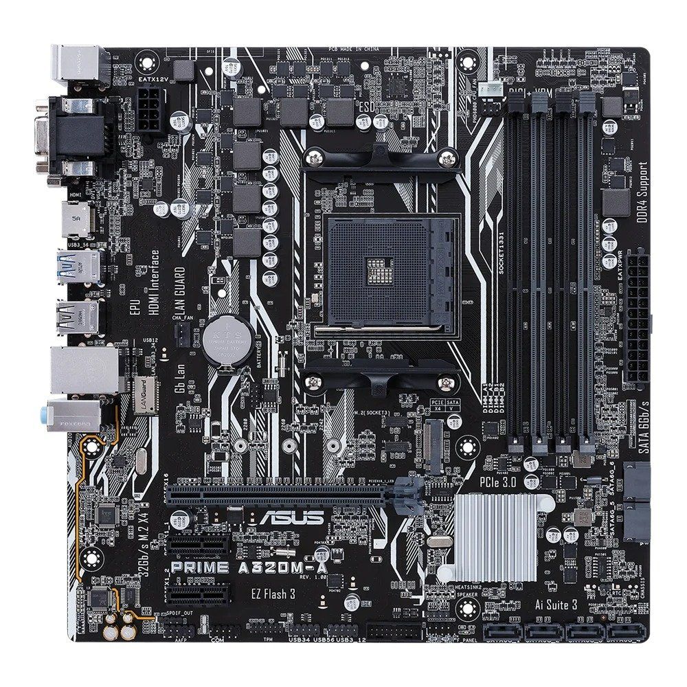 ASUS A320M A 메인보드 AM4 서포트 Ryzen 5 5600 7 5700 2600 3700 CPU DDR4 32GB M.2 ATX