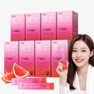 미녀의 뮤신 콜라겐 젤리 자몽맛 20g 10포, 8개