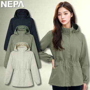 네파 트렌치 바람막이 중기장 여성 후드 아웃도어 일상복 방풍 발수 윈드자켓