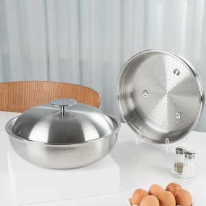 쉐프윈 316 커퍼코어 드림핸즈 28CM 파티웍(스텐커버, 스티머 포함, 손잡이 별도구매)