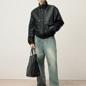 일꼬르소 베르통 페이크 레더 점퍼 블랙 IEJU5F202BK