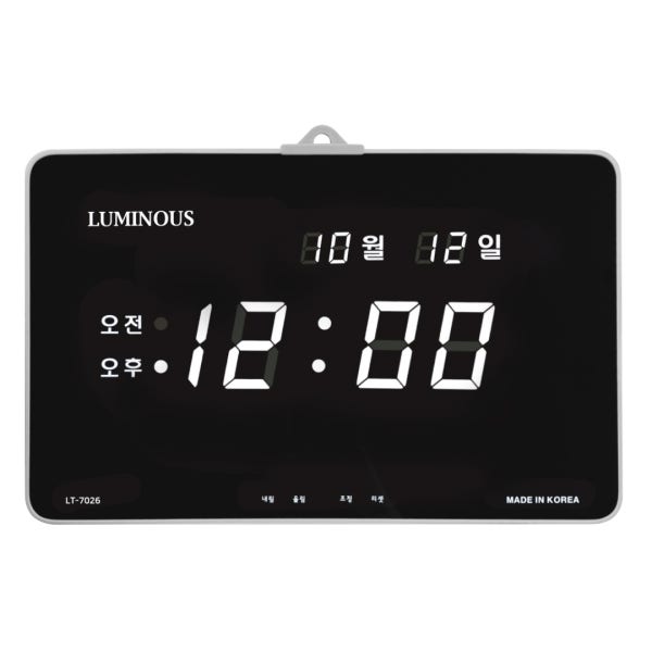 국산 디지털 전자 벽시계 LED 사무실 시계 벽걸이 인테리어 무소음 거실 대형