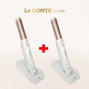 르꽁뜨바이헤어 SSK-010HI 무선고데기 에어쿨 물결 히피펌 매직기 라벤더 2개