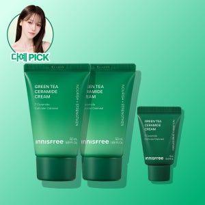 [다예pick/더블구성] 이니스프리 그린티 세라마이드 버터 보습 크림 / 수분 속건조 장벽 화잘먹 50ml, 2개