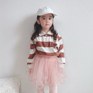 유아 아동 여아 단가라 카라 티셔츠 가을 럭비티 데일리 외출복 등원룩