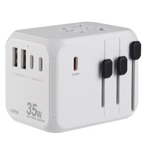 해외 여행용 멀티 어댑터 5포트 USB C타입 충전기 아답터 GaN 35W PD