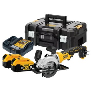 디월트 DCS571P2 충전 원형톱 20V 5.0Ah 배터리 2개 세트