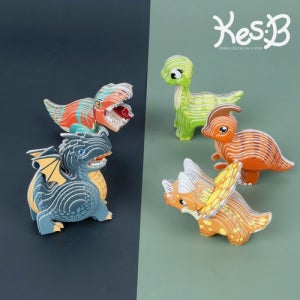 [캐스비] 아트스쿨 팝피입체만들기 공룡5종(1210set) 페이퍼토이 3D 종이모형만들기