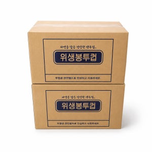 종이 위생봉투컵 무형광 국내생산 일회용 사각정수기컵 178ml, 4000개입, 2개