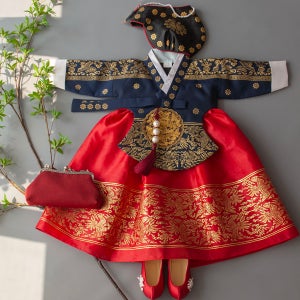 루아 여아 한복 전통 궁중 당의 소현(백일-15호)돌 유아 키즈 주니어 설날 추석