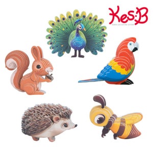 [캐스비] 아트스쿨 팝피입체만들기 숲속동물5종 (택1) 페이퍼토이 3D 종이모형만들기