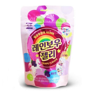 서주 레인보우 젤리 구슬모양 포도맛, 46g, 8개