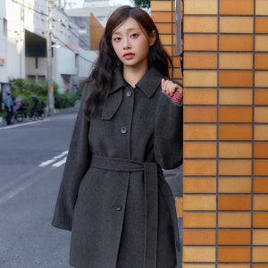 [츄 PICK] 로엠 올데이코트 카라 벨티드 미디코트 RMJHF4VR22