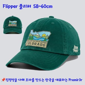플리퍼 지도패치 대두볼캡 워싱 볼캡 빅사이즈 모자 초록색 남자 깊은 모자