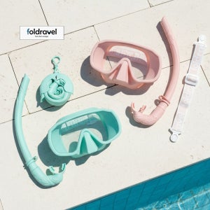 26년형 폴드래블 원터치 스트랩 접는 스노쿨링 마스크 세트 폴딩 컴팩트 프리다이빙 장비
