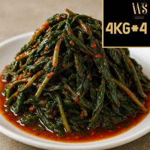 [그린이] 고추잎무침 4kg x 4팩 [ 대용량 업소용 감칠맛 전통반찬 반찬류 ]