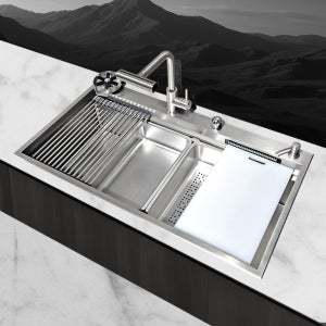 프로맘 멀티 싱크볼 실크스톤 엠보 SM860 나노 코팅 스테인레스 씽크볼 교체