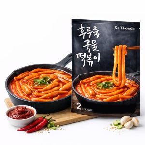 후루룩 국물떡볶이 밀키트 2~3인분 매콤 간편조리 길쭉한 밀떡