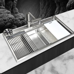 프로맘 멀티 싱크볼 실크스톤 엠보 SM980 나노 코팅 스테인레스 씽크볼 교체