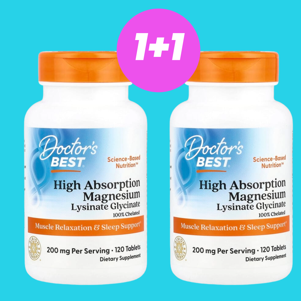 1+1 닥터스베스트 <b>킬레이트</b> <b>마그네슘 글리시네이트</b> 100mg 120정