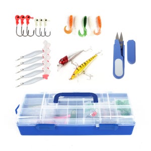 싸파 올라운드 루어채비 19종set 태클박스포함/스푼 웜 지그헤드 미노우