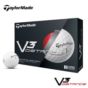 테일러메이드 V3 DISTANCE 3피스 화이트 골프공 12구
