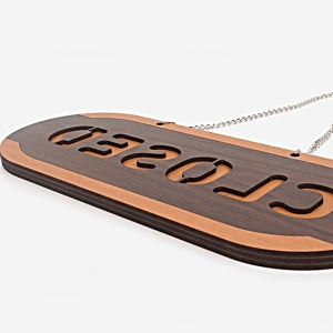 오픈팻말양면 우드형 휴무팻말 오픈간판