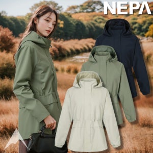 네파 바람막이 여성 자켓 중기장 긴기장 방수 방풍 윈드 자켓 트렌치 바람막이
