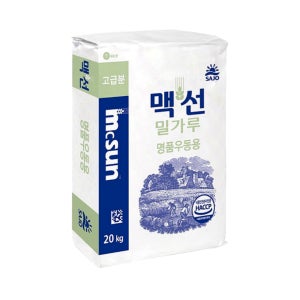 맥선 명품 우동용 밀가루 20kg 사조동아원 생면 고급 밀가루