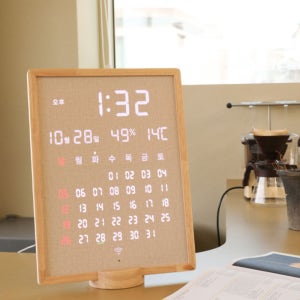 오아 캘린더 LED 벽시계 디지털 무소음 벽걸이 시계 거실 사무실 전자 달력 개업 선물