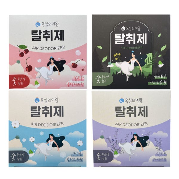 욕실의 여왕 탈취제 230g 블랙체리 클린코튼 라벤더 아그노 숲 4종 중 택1