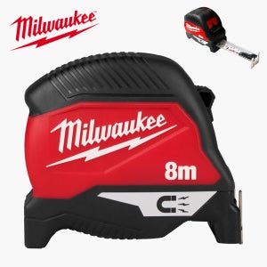 밀워키 8M 양면 자석 줄자 마그네틱 핑거스탑 4932498770A