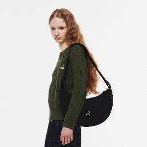 [캉골][N배송] 에센셜 플러스 라운드 크로스백 나일론 호보백 3363 블랙