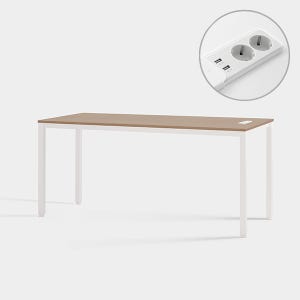 [두닷] 콰트로 노트북 데스크 1600x800mm, 덴버오크+에어화이트